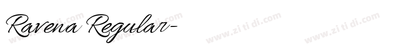 Ravena Regular字体转换
